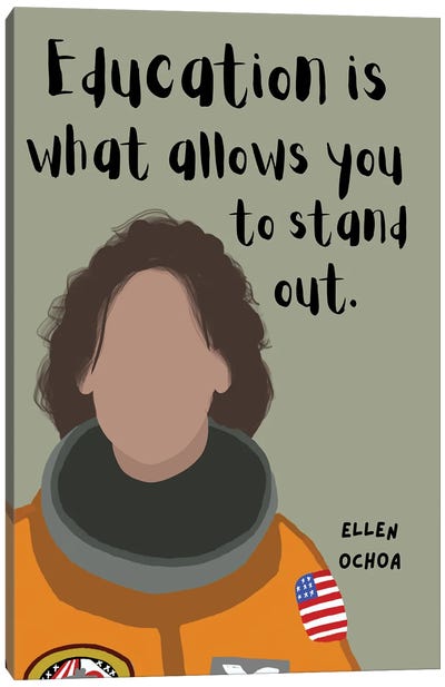 Ellen Ochoa Quote Canvas Art Print - BrainyPrintables