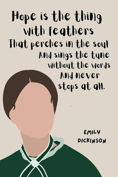 Literature: Emily Dickinson Quote by BrainyPrintables
