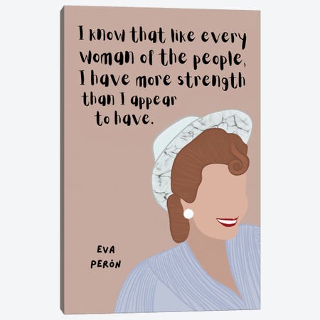 Eva Peron Quote Canvas Print #BYP30} by BrainyPrintables Canvas Art Print
