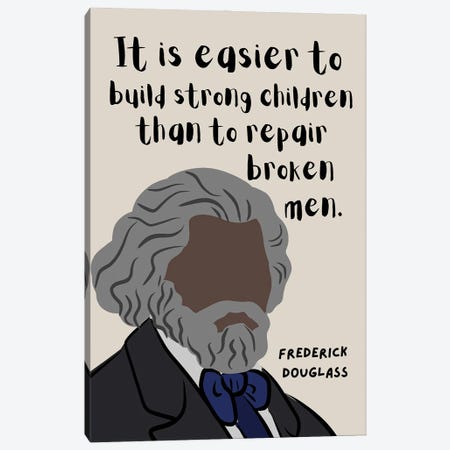 Frederick Douglass Quote Canvas Print #BYP34} by BrainyPrintables Canvas Art