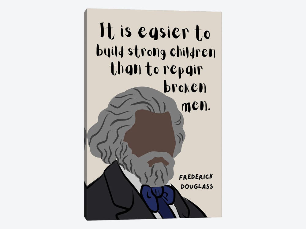 Frederick Douglass Quote by BrainyPrintables 1-piece Canvas Art Print