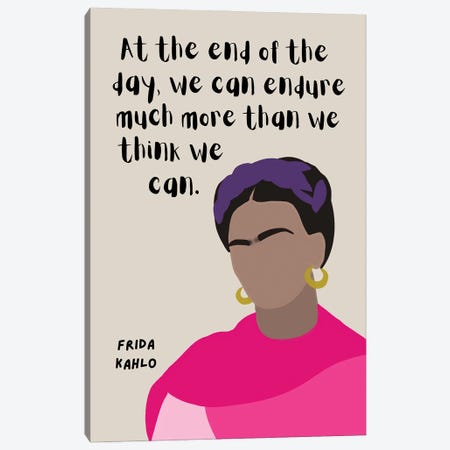 Frida Kahlo Quote Canvas Print #BYP35} by BrainyPrintables Canvas Wall Art