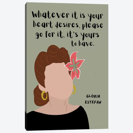 Gloria Estefan Quote Canvas Print #BYP38} by BrainyPrintables Canvas Art Print