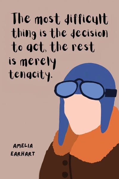 Courage: Amelia Earhart Quote by BrainyPrintables