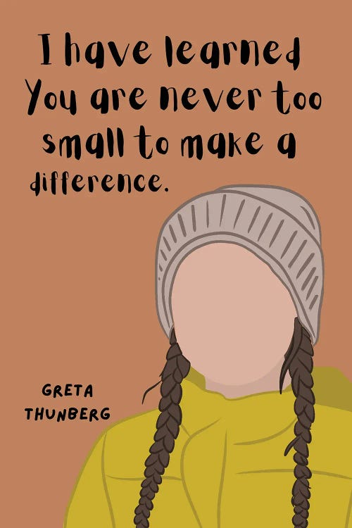 Thunberg Quote by BrainyPrintables wall art