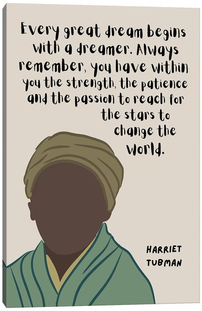 Harriet Tubman Quote Canvas Art Print - Women's Empowerment Art