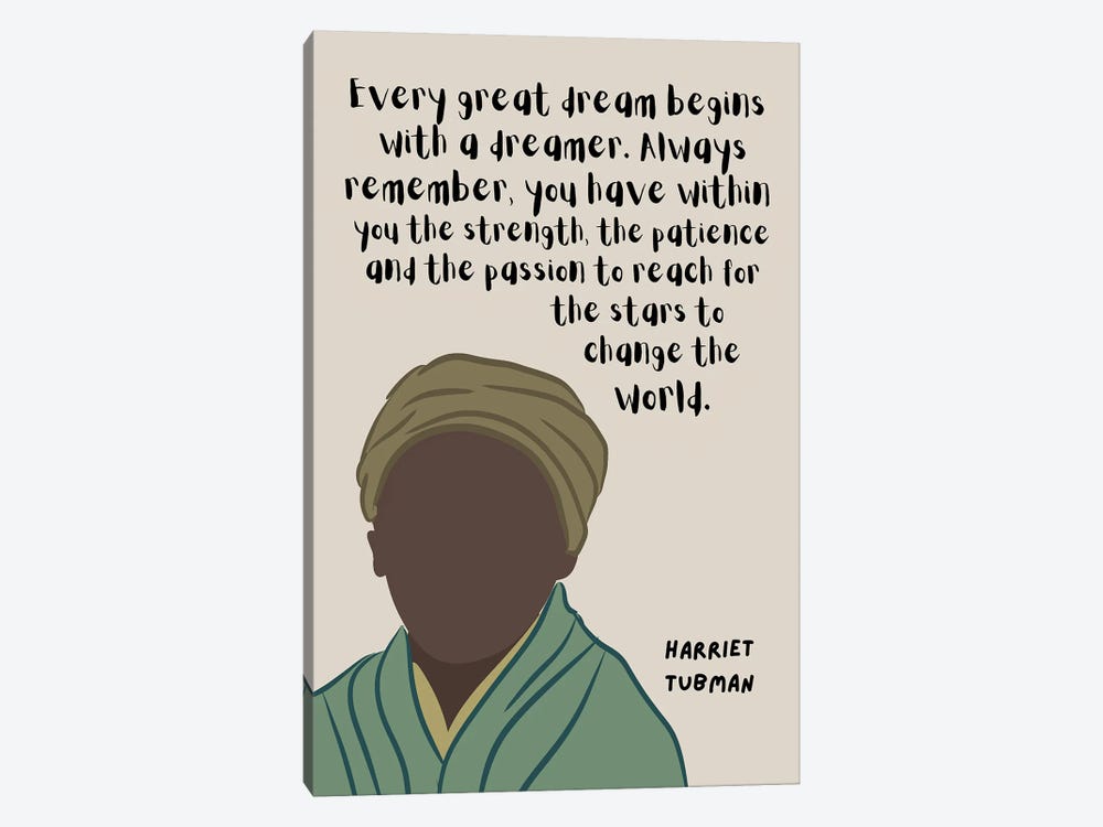 Harriet Tubman Quote by BrainyPrintables 1-piece Canvas Print