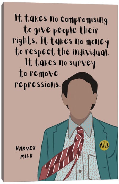 Harvey Milk Quote Canvas Art Print - LGBTQ+ Art