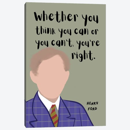 Henry Ford Quote Canvas Print #BYP44} by BrainyPrintables Canvas Art Print