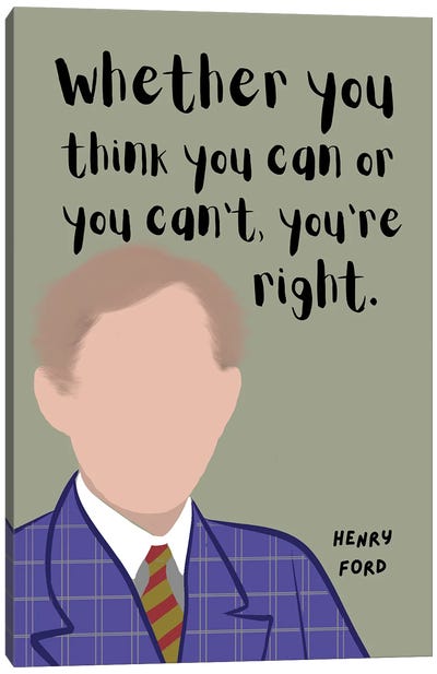 Henry Ford Quote Canvas Art Print - Inventor & Scientist Art