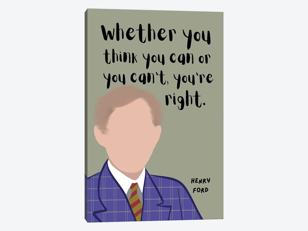 Henry Ford Quote by BrainyPrintables 1-piece Canvas Wall Art