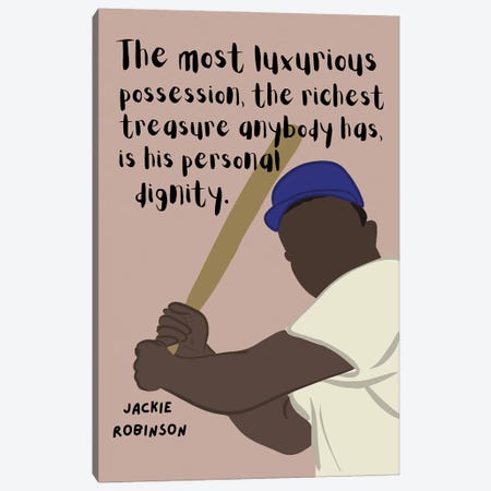 Jackie Robinson Quote Canvas Print #BYP46} by BrainyPrintables Art Print