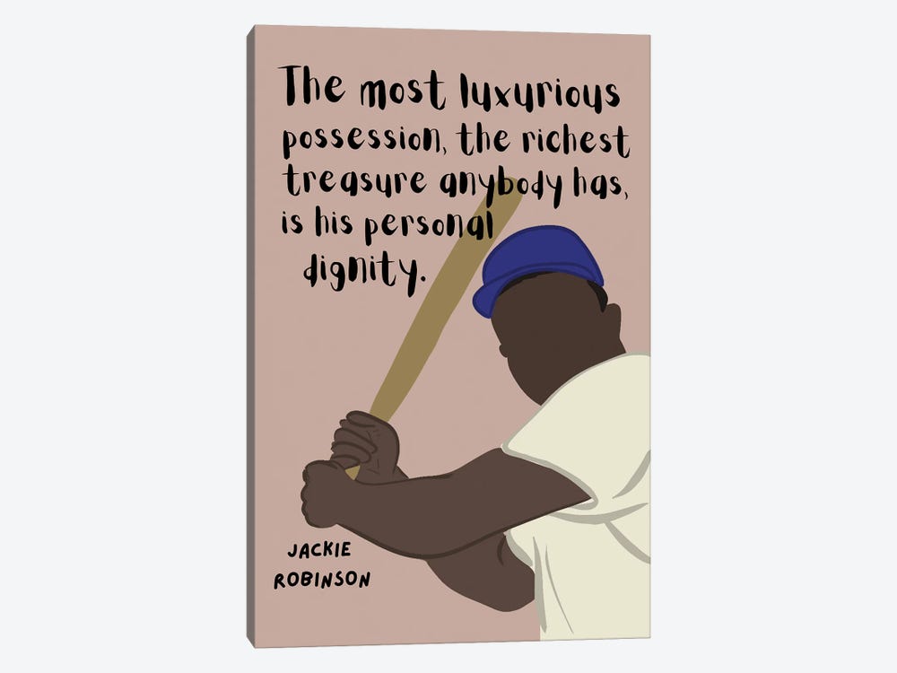Jackie Robinson Quote by BrainyPrintables 1-piece Canvas Wall Art