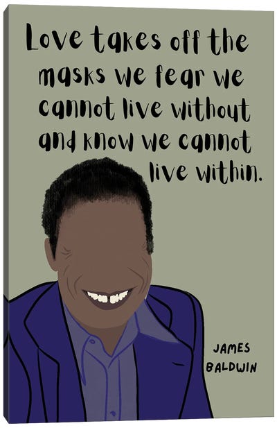 James Baldwin Quote Canvas Art Print - James Baldwin