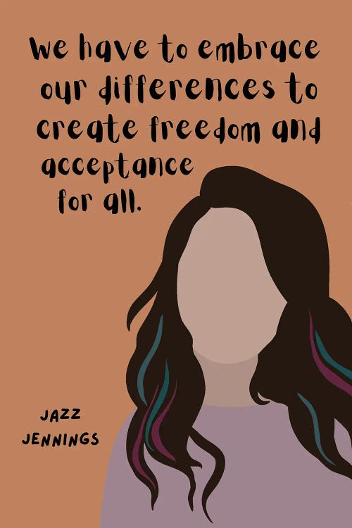 Jazz Jennings Quote by BrainyPrintables wall art