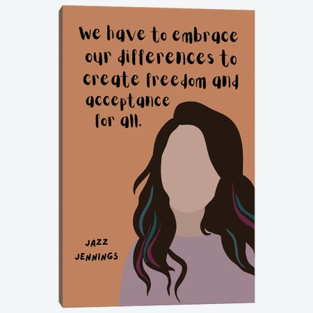Jazz Jennings Quote Canvas Print #BYP51} by BrainyPrintables Art Print