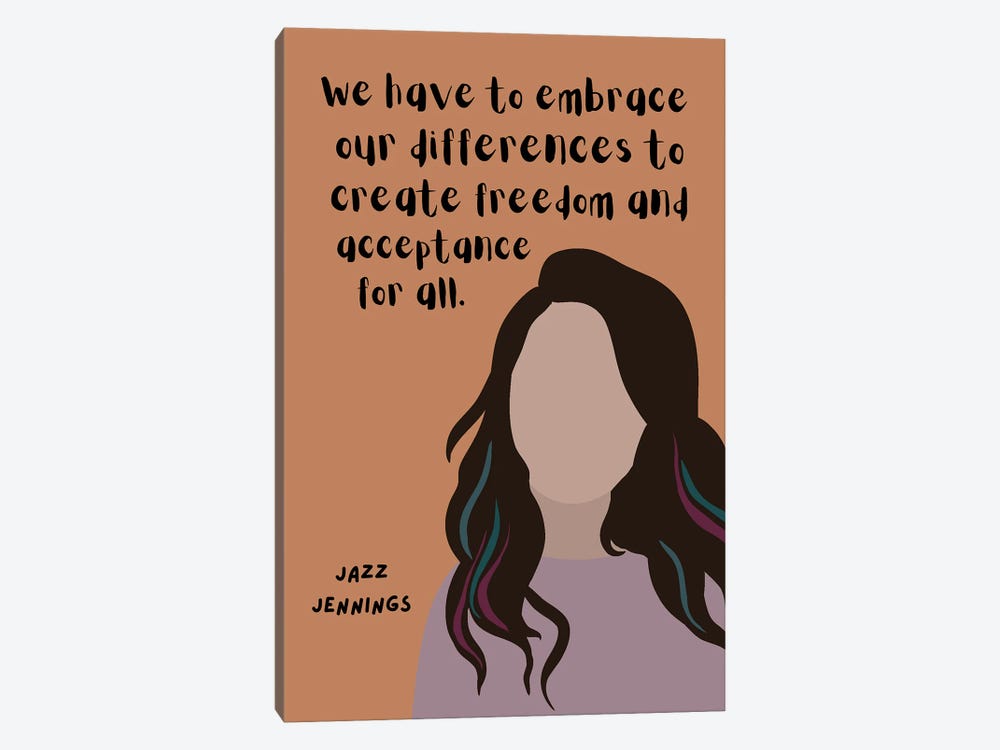 Jazz Jennings Quote by BrainyPrintables 1-piece Canvas Art