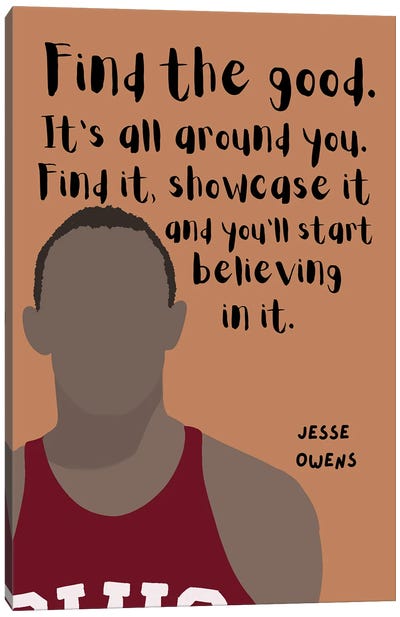 Jesse Owens Quote Canvas Art Print - Limited Edition Sports Art