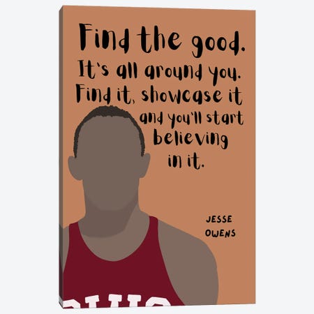 Jesse Owens Quote Canvas Print #BYP52} by BrainyPrintables Canvas Art Print
