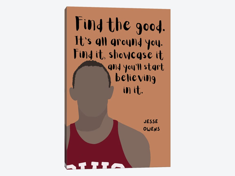 Jesse Owens Quote by BrainyPrintables 1-piece Canvas Print