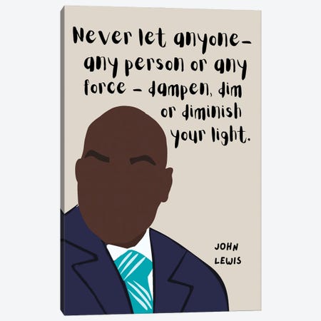 John Lewis Quote Canvas Print #BYP54} by BrainyPrintables Canvas Wall Art