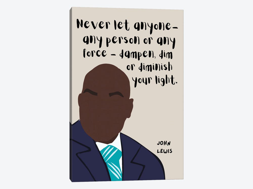 John Lewis Quote by BrainyPrintables 1-piece Canvas Print