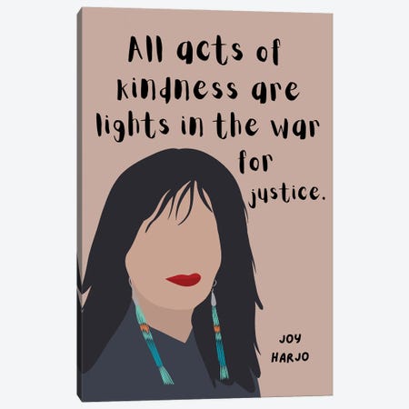Joy Harjo Quote Canvas Print #BYP55} by BrainyPrintables Canvas Art