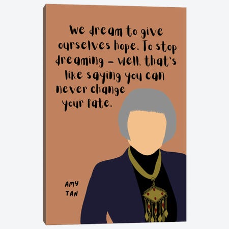 Amy Tan Quote Canvas Print #BYP5} by BrainyPrintables Art Print