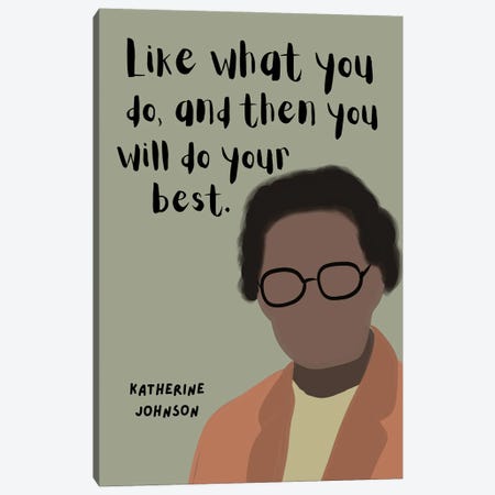 Katherine Johnson Quote Canvas Print #BYP60} by BrainyPrintables Canvas Art