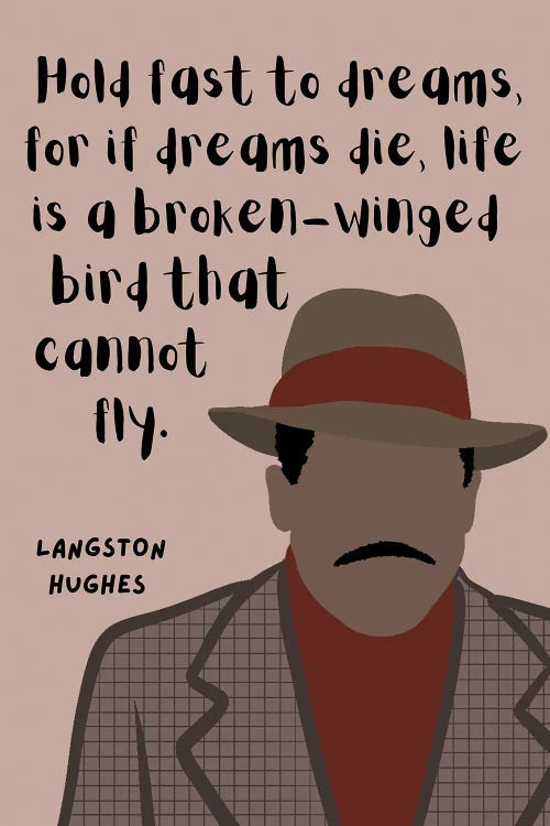 Langston Hughes Quote by BrainyPrintables wall art