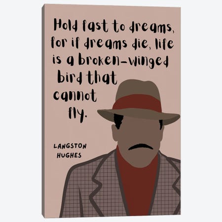 Langston Hughes Quote Canvas Print #BYP61} by BrainyPrintables Canvas Art