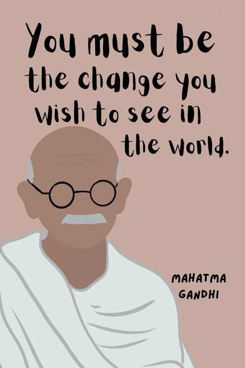 Mahatma Gandhi Quote by BrainyPrintables wall art