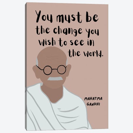 Mahatma Gandhi Quote Canvas Print #BYP65} by BrainyPrintables Canvas Print