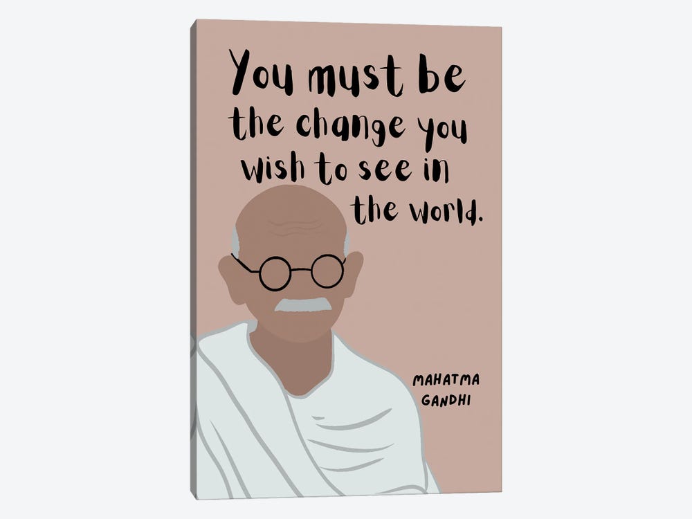 Mahatma Gandhi Quote by BrainyPrintables 1-piece Art Print