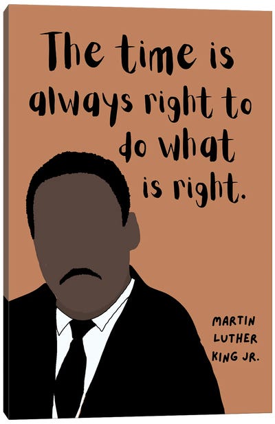 Martin Luther King Jr. Quote Canvas Art Print - Martin Luther King Jr.