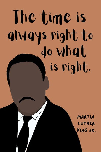 African American Art: Martin Luther King Jr. Quote by BrainyPrintables