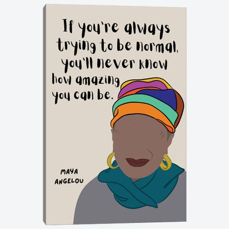 Maya Angelou Canvas Artwork by Domonique Brown | iCanvas