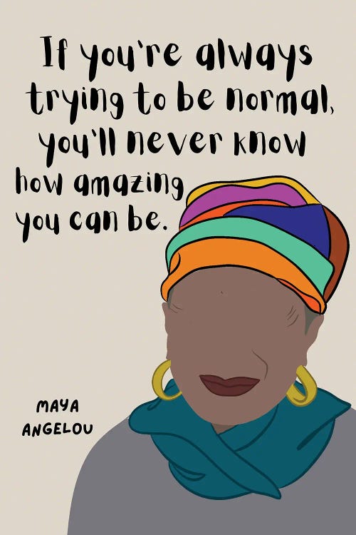 Maya Angelou Quote by BrainyPrintables wall art