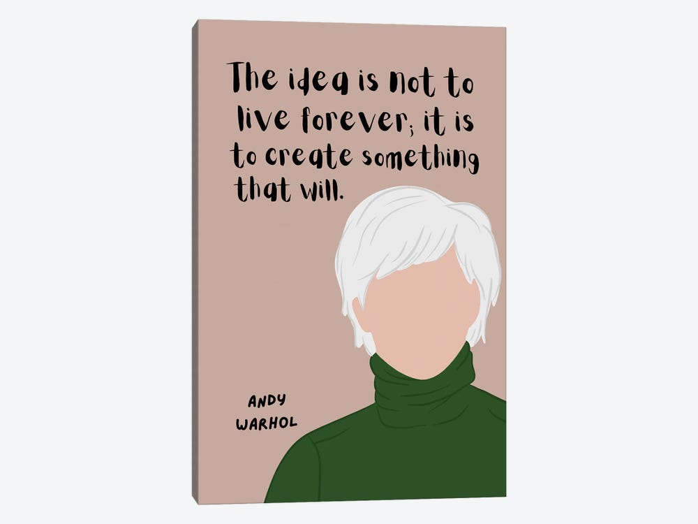 Warhol Quote by BrainyPrintables 1-piece Canvas Art