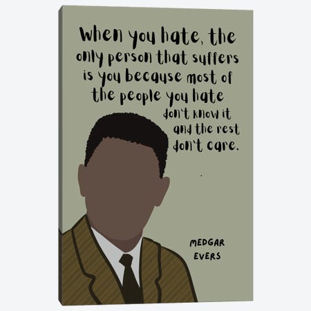 Medgar Evers Quote Canvas Print #BYP70} by BrainyPrintables Canvas Art Print