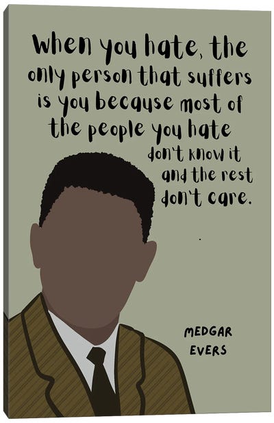 Medgar Evers Quote Canvas Art Print - Kindness Art