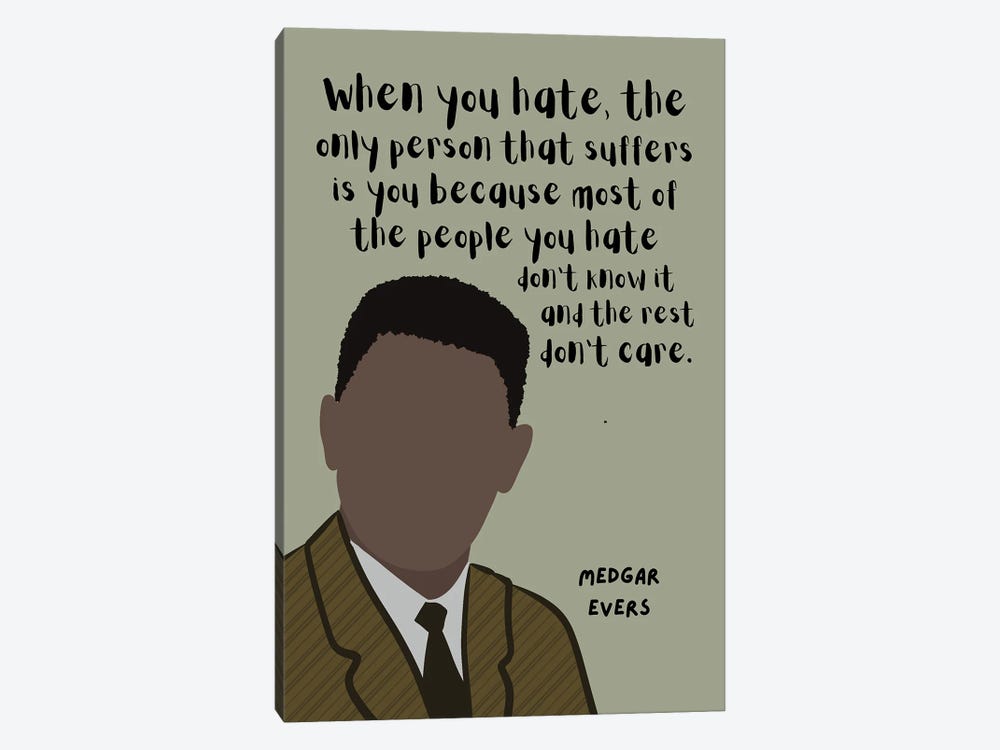 Medgar Evers Quote by BrainyPrintables 1-piece Canvas Print