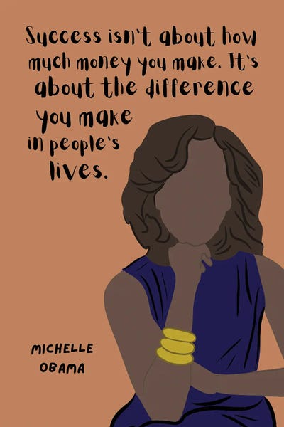 African American Art: Michelle Obama Quote by BrainyPrintables