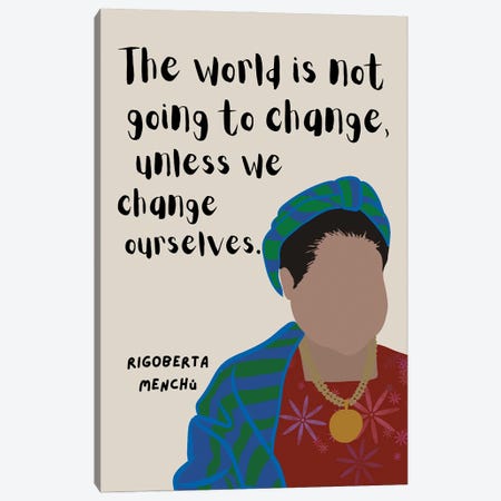 Rigoberta Menchu Quote Canvas Print #BYP77} by BrainyPrintables Canvas Wall Art