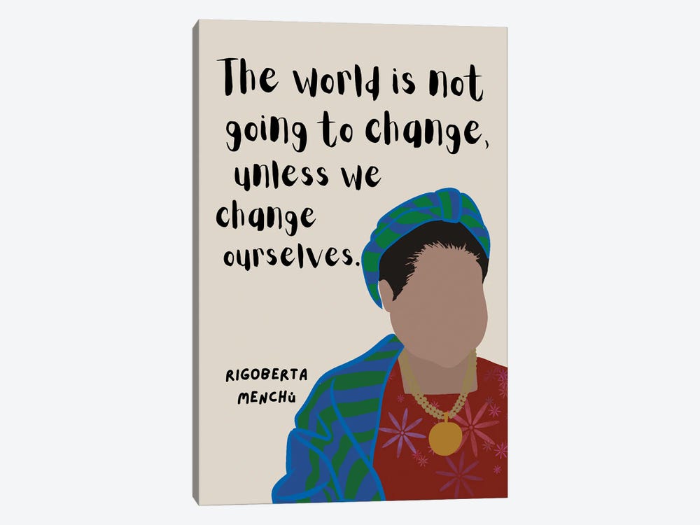 Rigoberta Menchu Quote by BrainyPrintables 1-piece Canvas Art