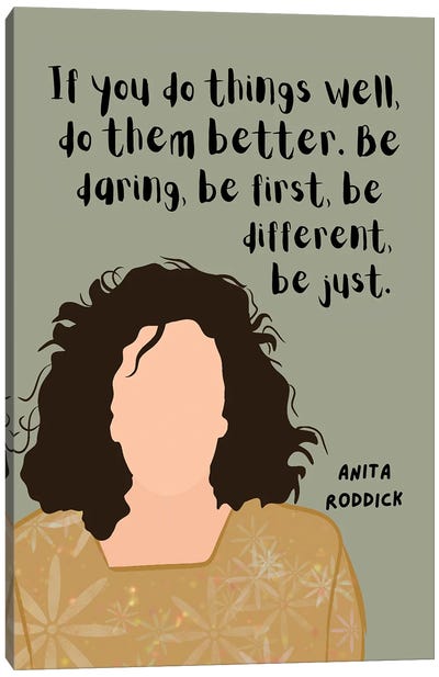 Roddick Quote Canvas Art Print - Uniqueness Art