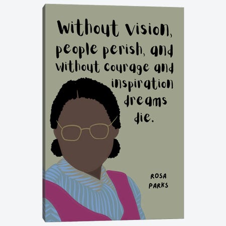 Rosa Parks Quote Canvas Print #BYP80} by BrainyPrintables Canvas Wall Art