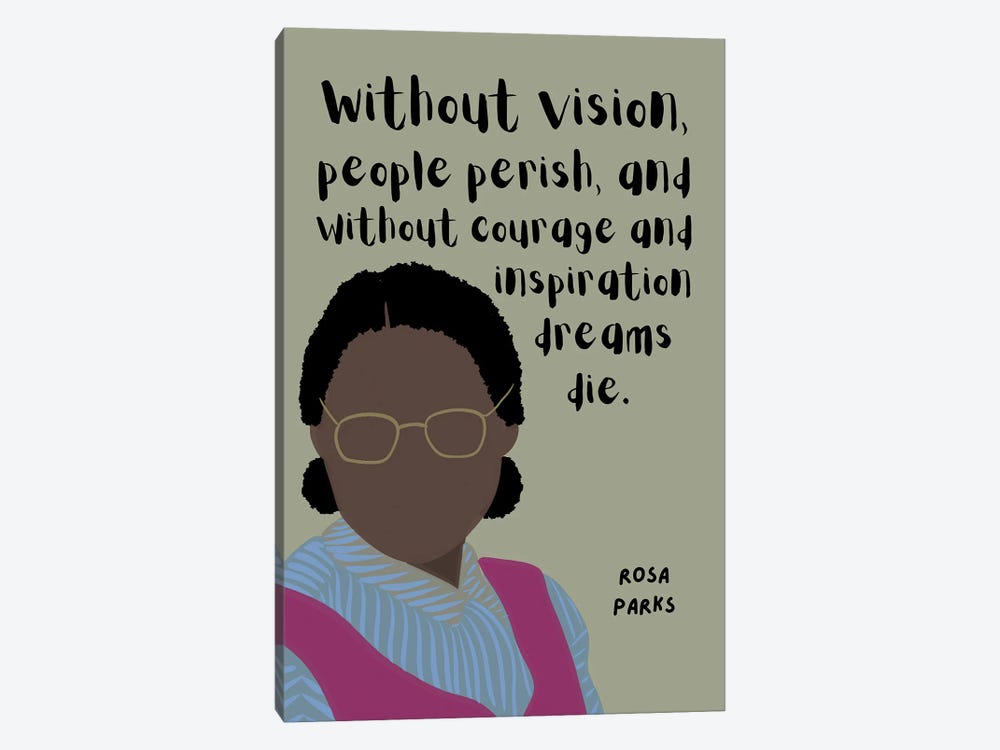 Rosa Parks Quote by BrainyPrintables 1-piece Canvas Artwork