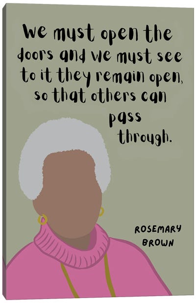 Rosemary Brown Quote Canvas Art Print - Barrier Breakers