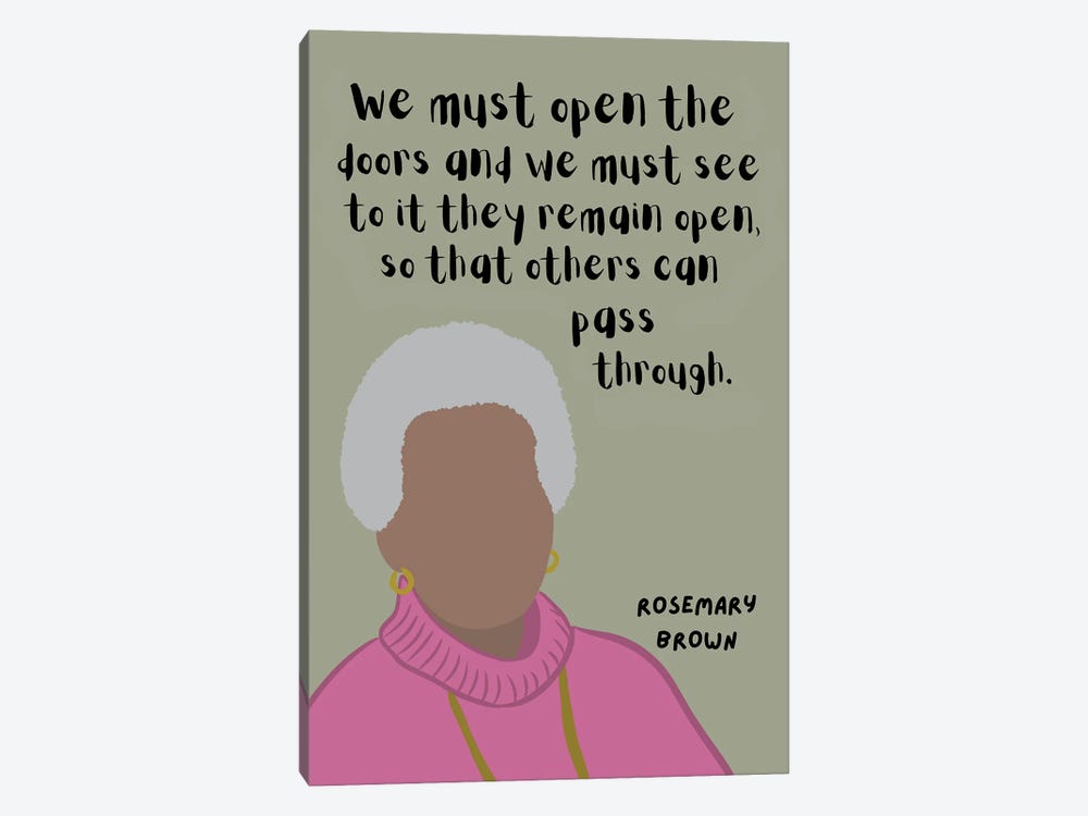 Rosemary Brown Quote by BrainyPrintables 1-piece Canvas Art Print